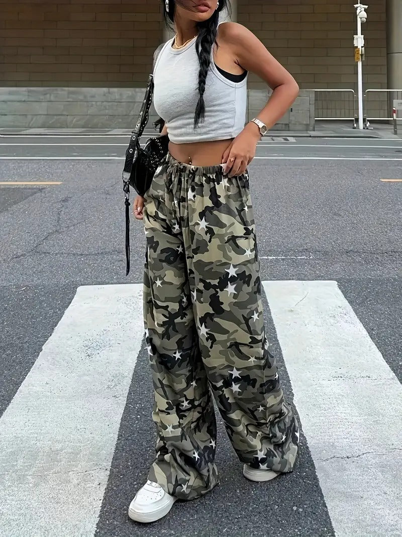 Star-Camo Baggy Sweatpants - LABELLAROSSA