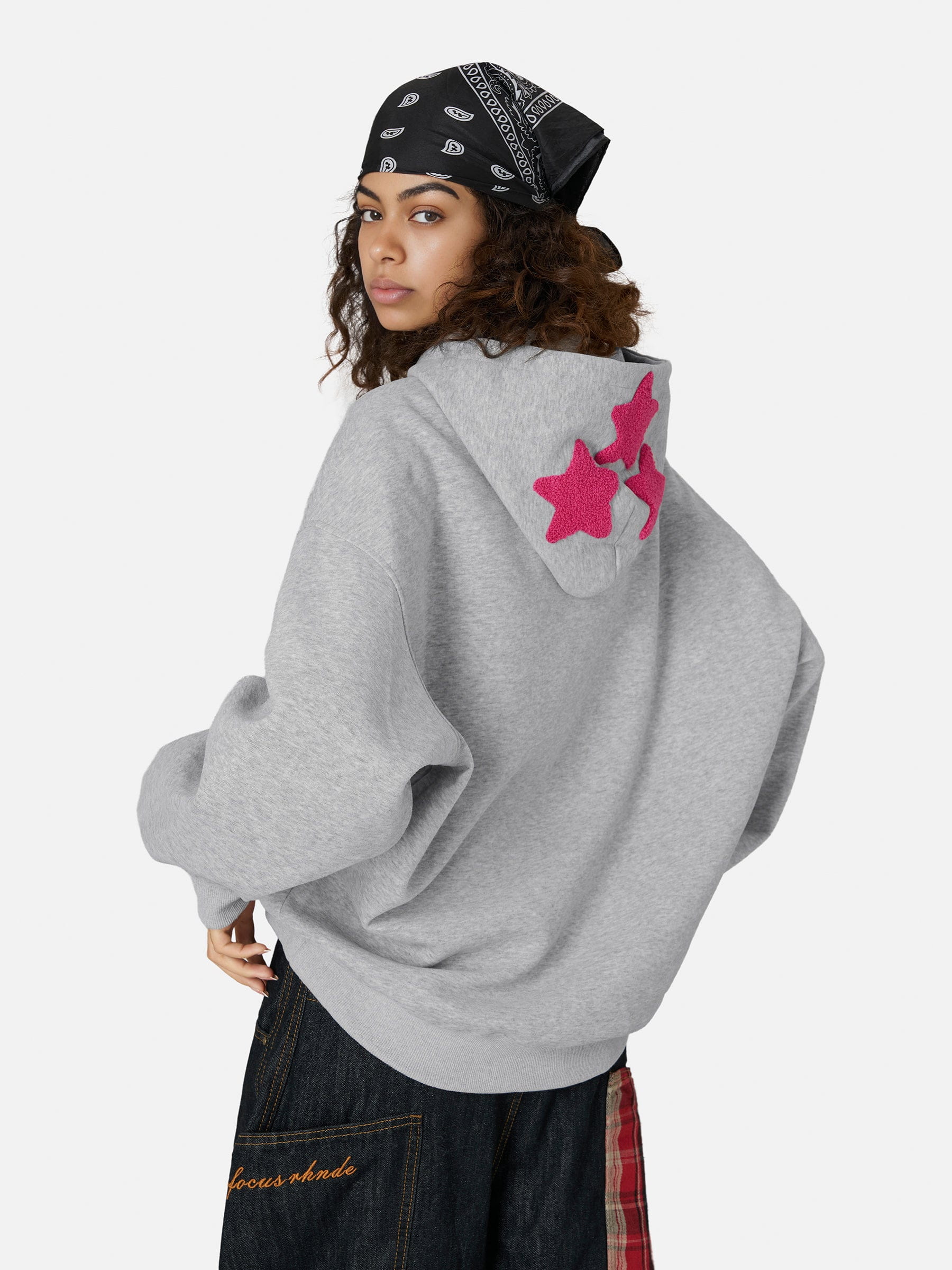 Graffiti Dog Graphic Oversized Hoodie