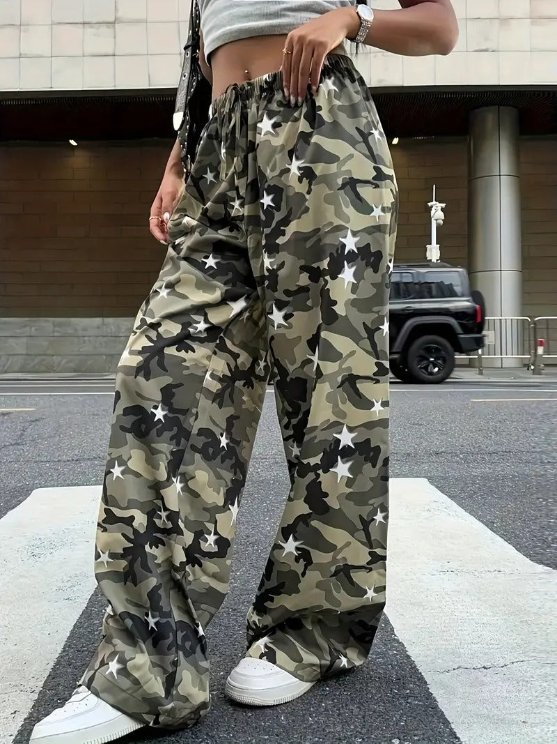 Star-Camo Baggy Sweatpants - LABELLAROSSA