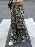 Star-Camo Baggy Sweatpants - LABELLAROSSA