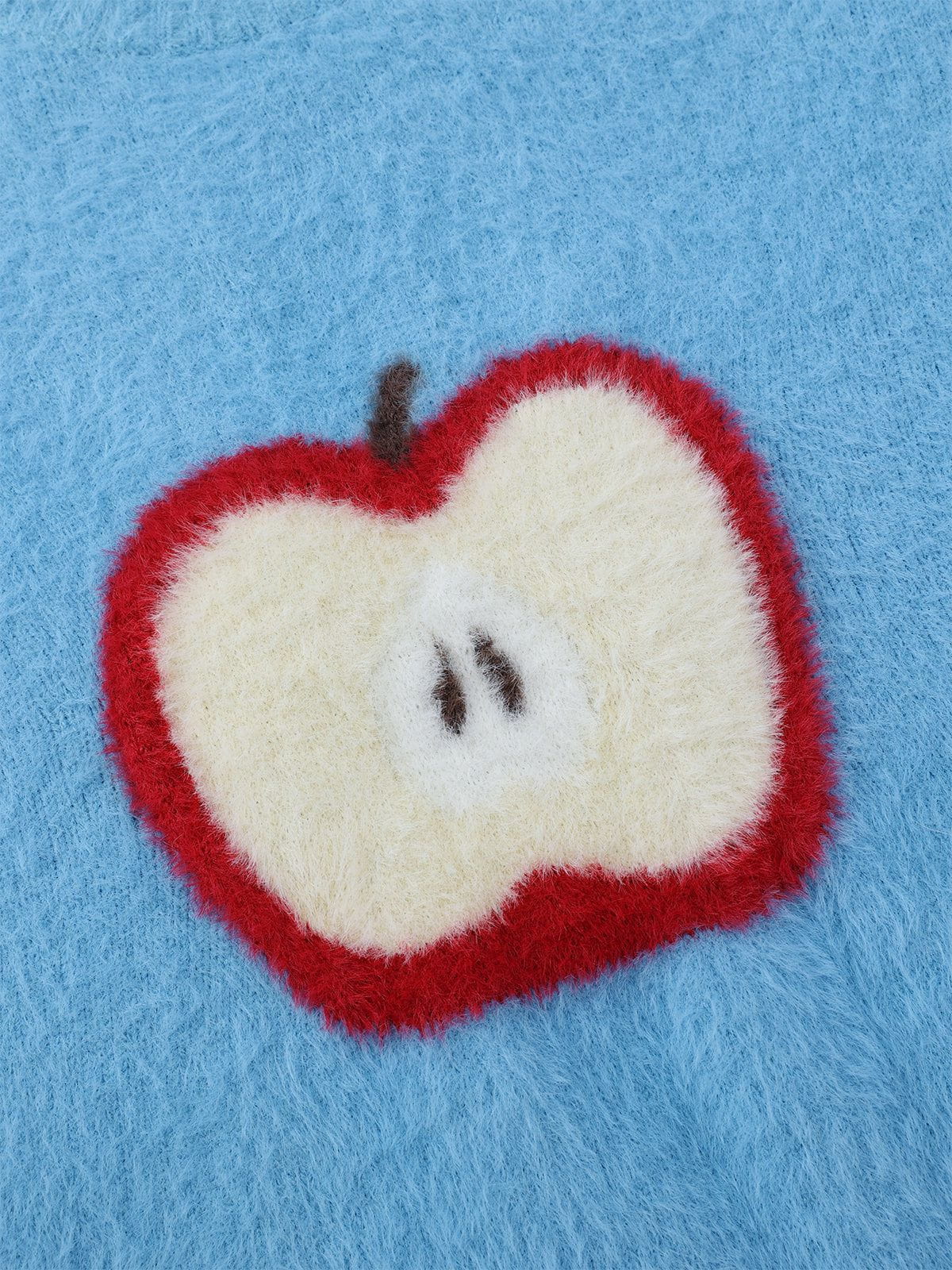 Apple Graphic Cropped Sweater