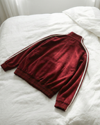 Red Dual-Stripe Boxy Jacket