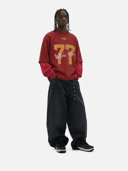 77 Graphic Layered Long Sleeve Tee