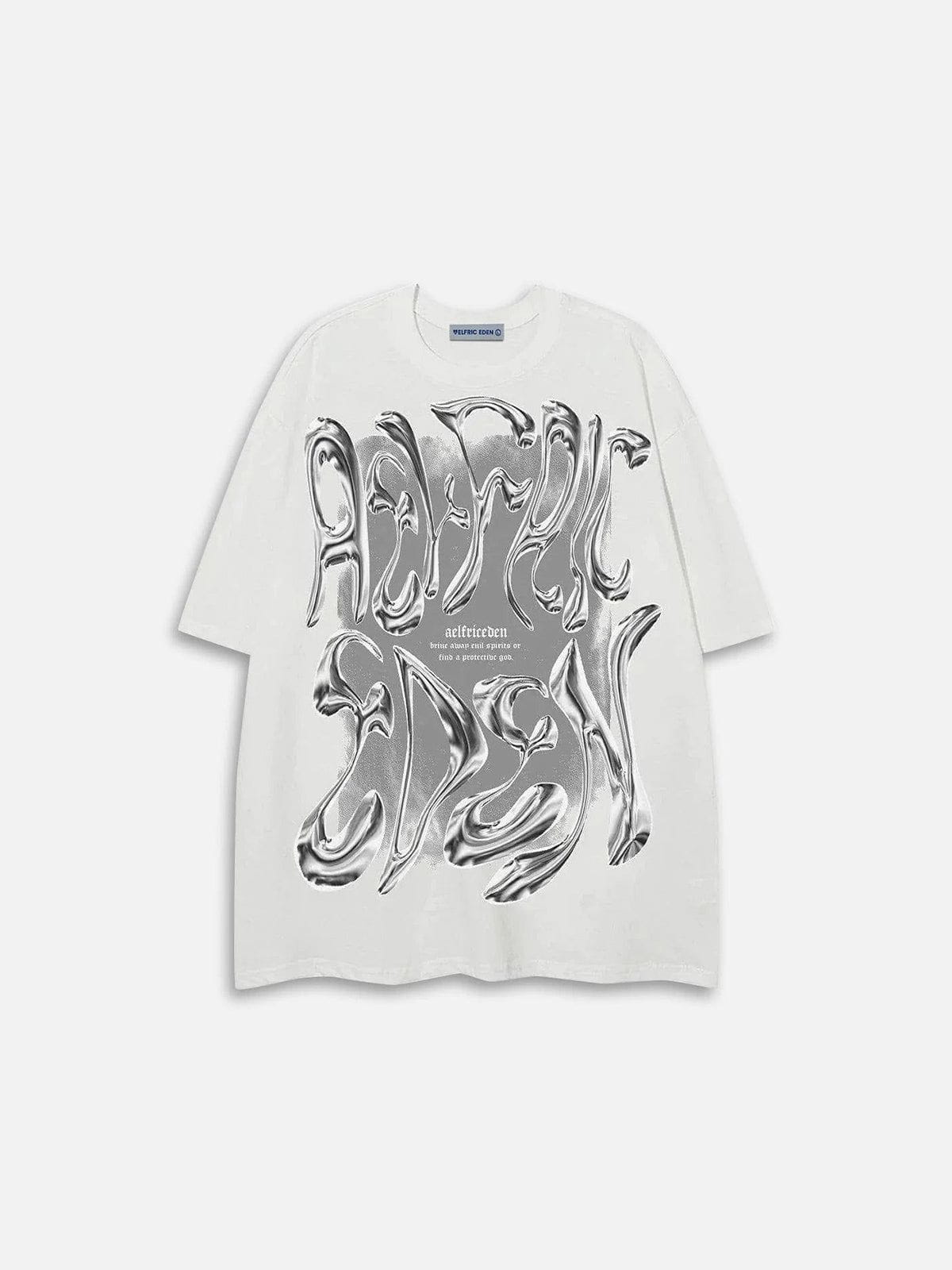 Futuristic Liquid Metal Design Tee