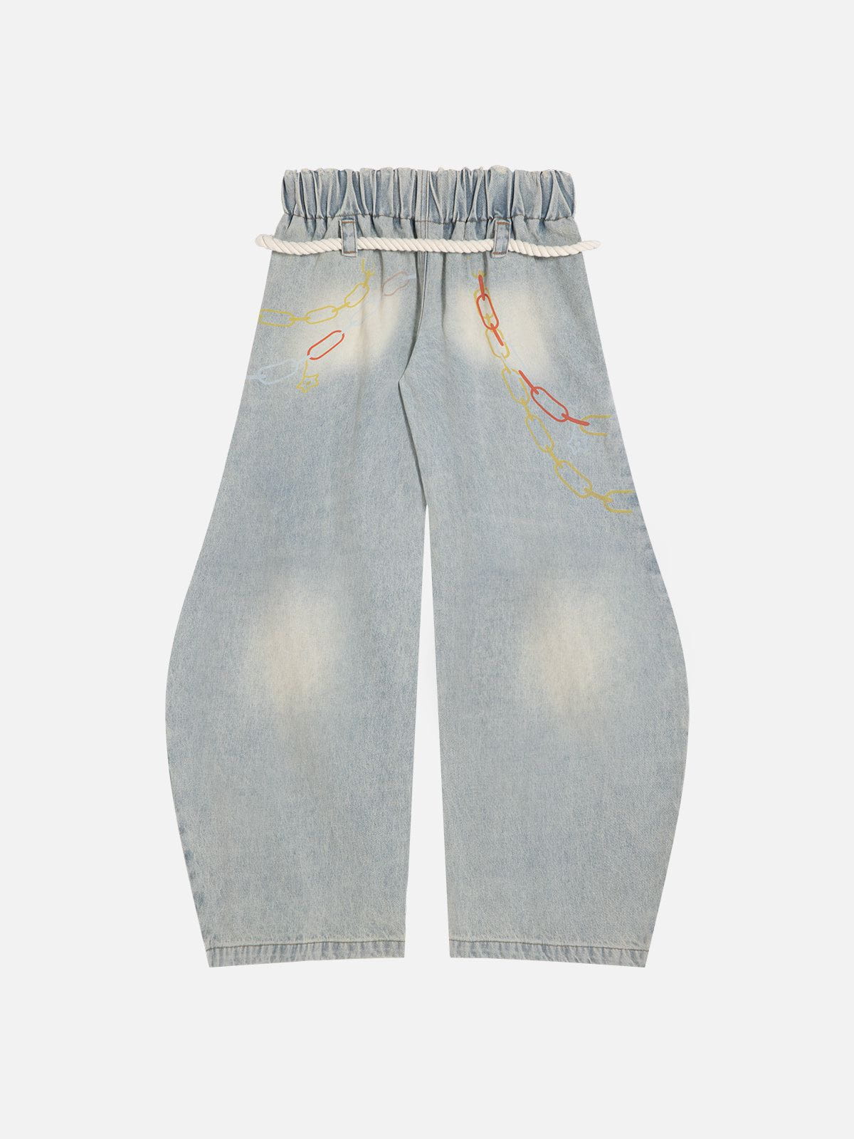 Cartoon Graphic Super Baggy Barrel Jeans
