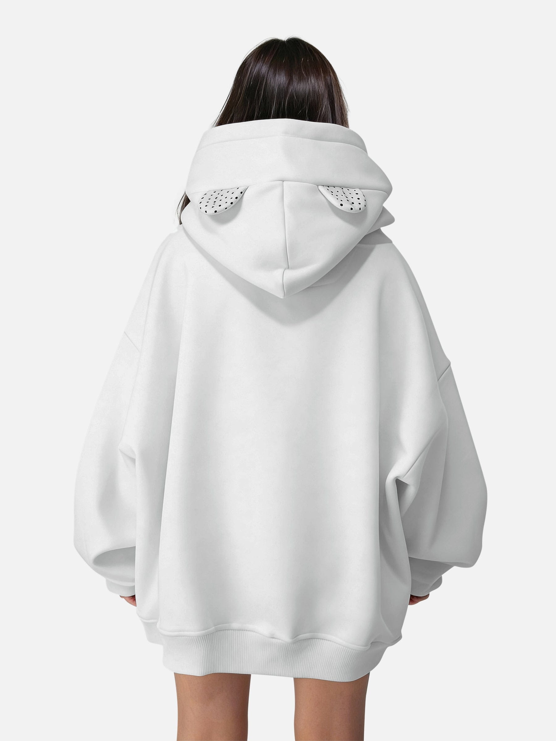 Polka Dot Cat Pullover Hoodie