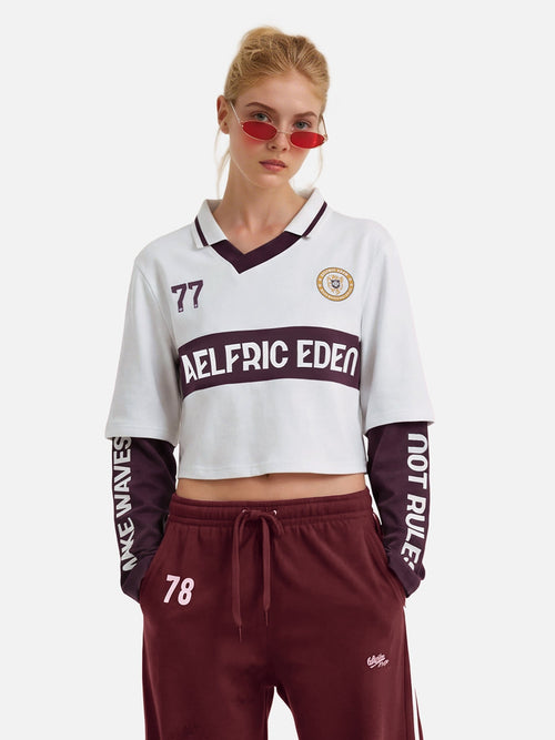 77 V-Neck Cropped Jersey