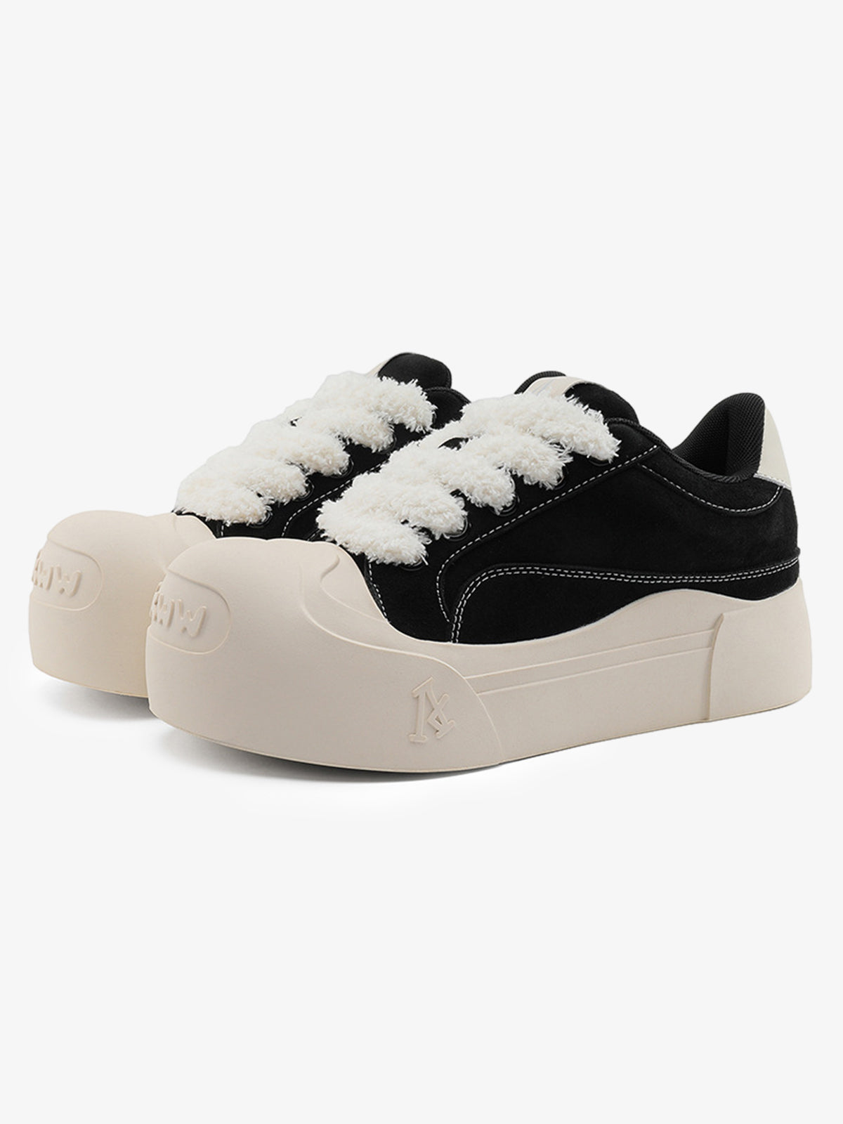 Round-Toe Chunky Height Boost Sneakers