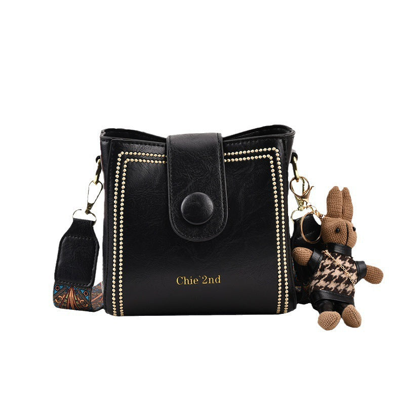 Vintage PU Tote Bag with Adjustable Strap and Phone Pocket
