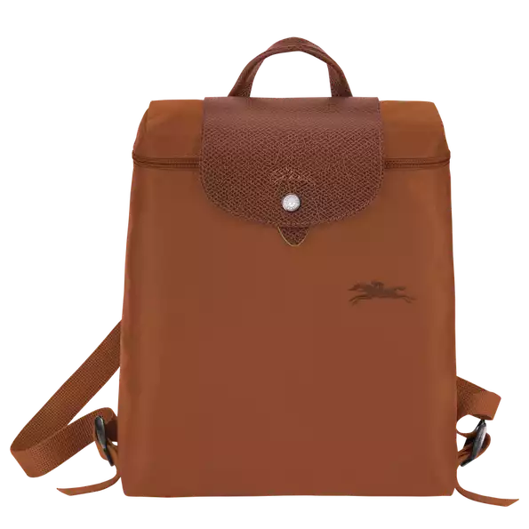 Longchamp Foldable Recycled Nylon Le Pliage Backpack with Gold Hardware