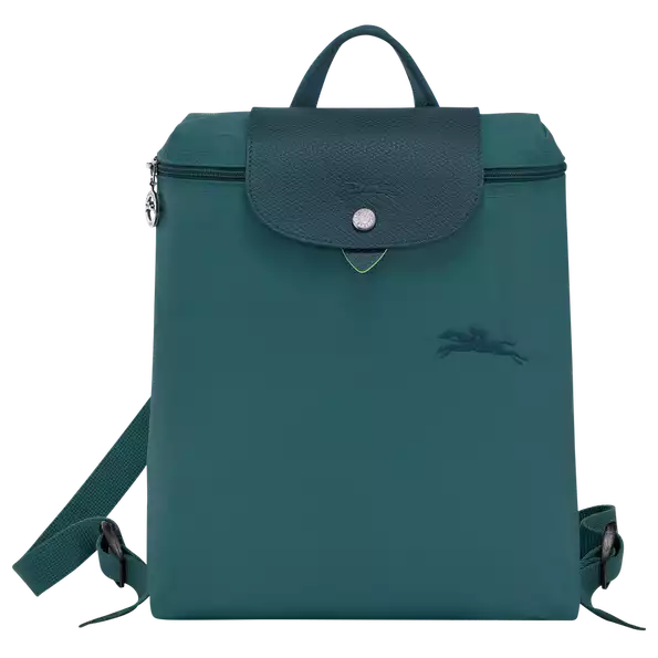 Longchamp Foldable Recycled Nylon Le Pliage Backpack with Gold Hardware