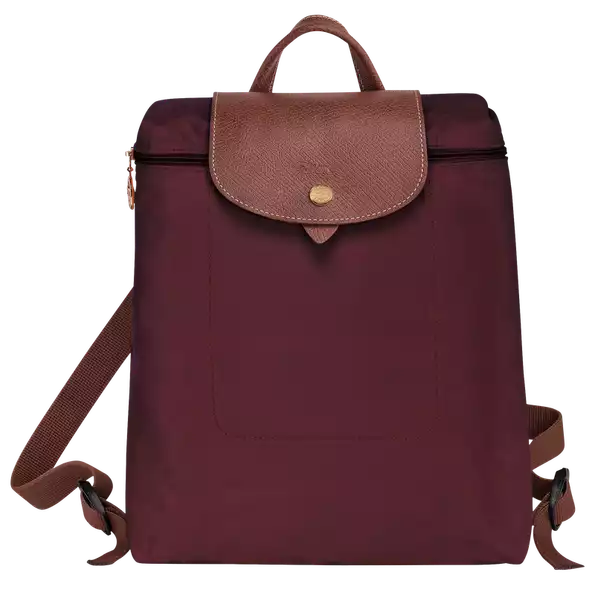 Longchamp Foldable Recycled Nylon Le Pliage Backpack with Gold Hardware