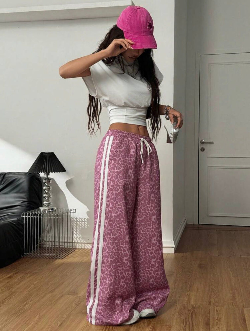 Pink Panthera Y2K Baggy Pants
