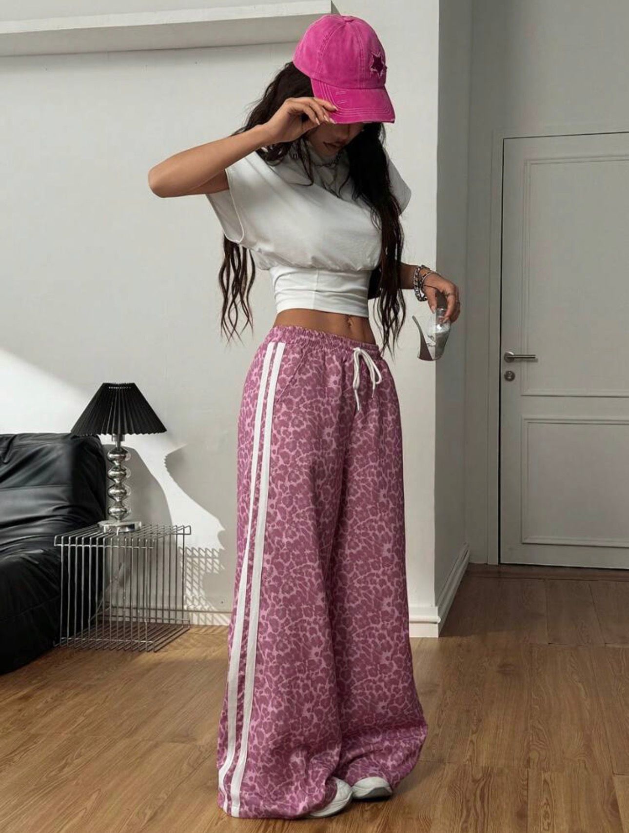 Pink Panthera Y2K Baggy Pants