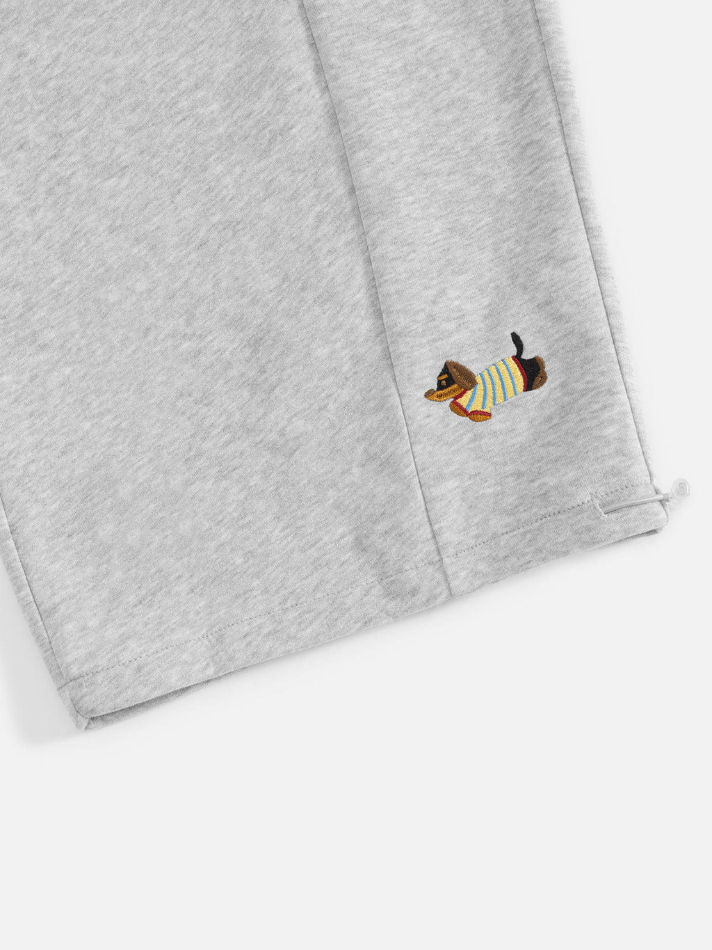 Labellarossa Embroidery Dog Baggy Barrel Sweatpants