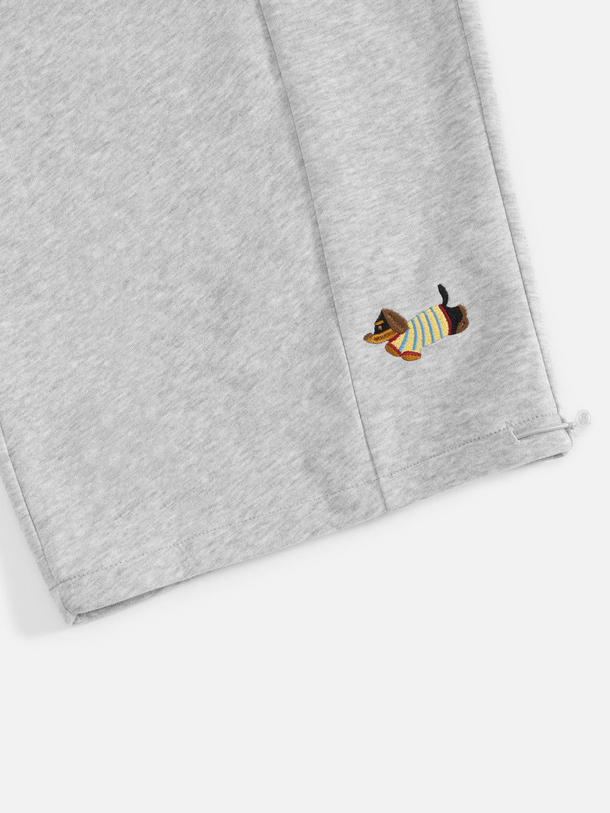 Labellarossa Embroidery Dog Baggy Barrel Sweatpants