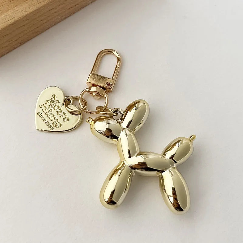 Colorful Balloon Dog Bag Charm Keychain Cute Durable Acrylic