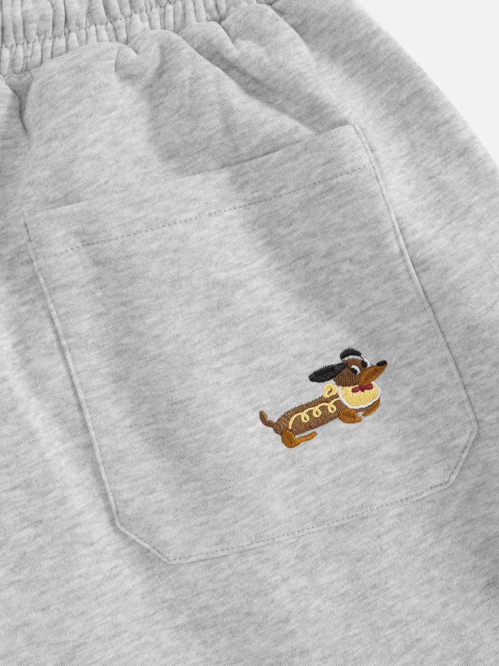Labellarossa Embroidery Dog Baggy Barrel Sweatpants