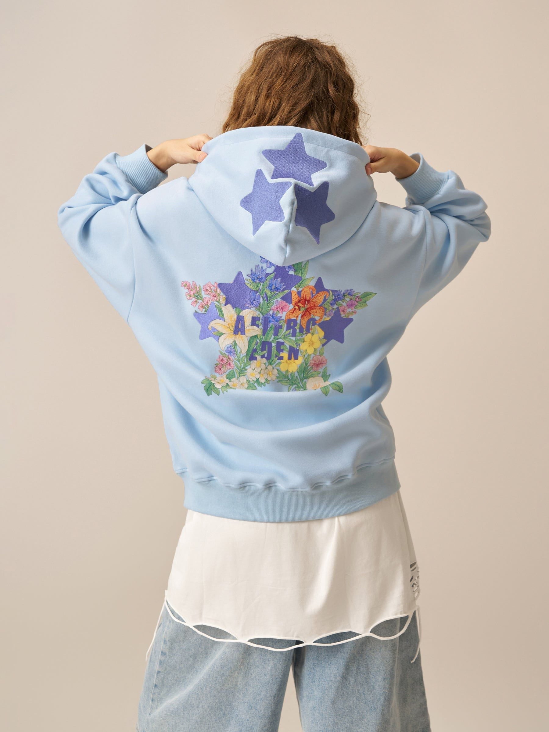 Star Floral Graphic Hoodie