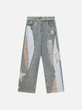Patchwork Denim Jeans