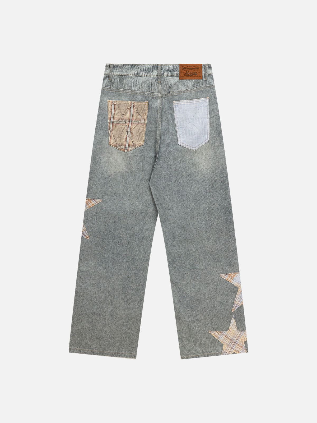 Patchwork Denim Jeans