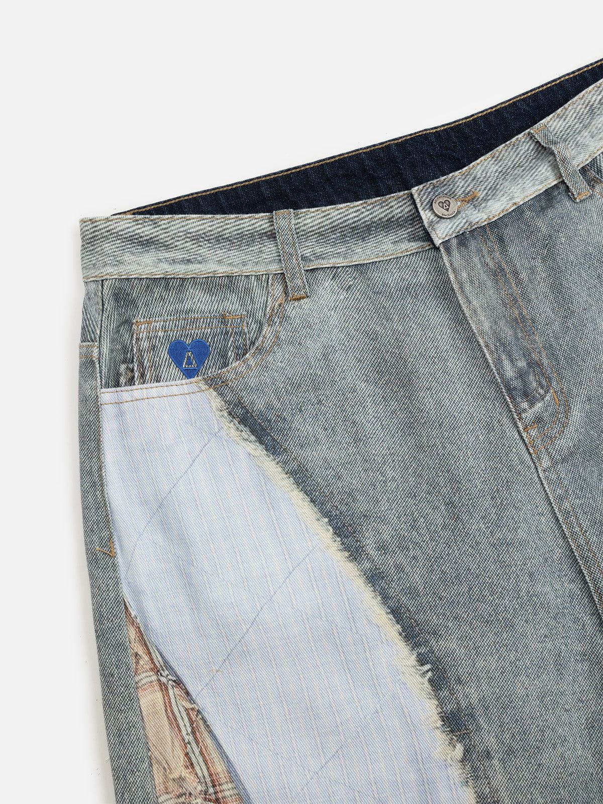 Patchwork Denim Jeans