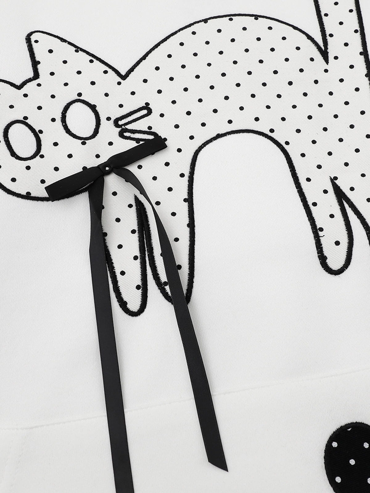 Polka Dot Cat Pullover Hoodie