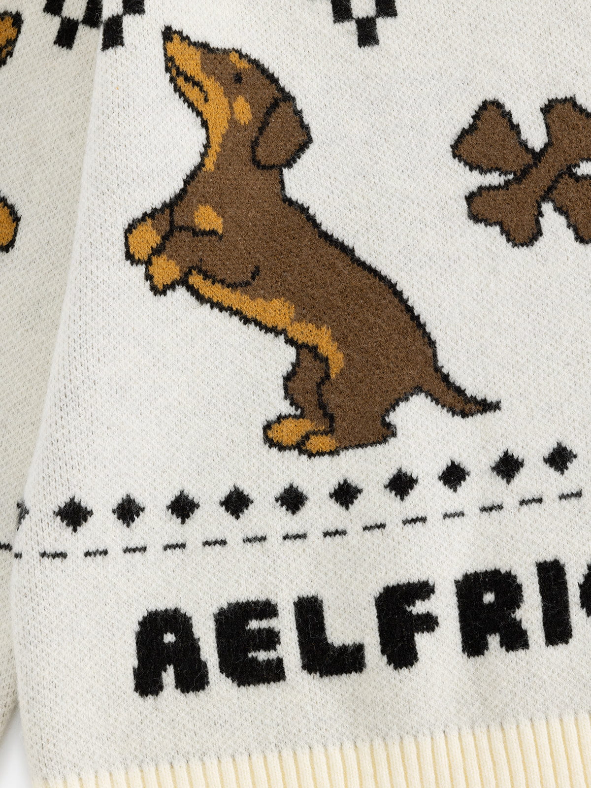 Dachshund Off-The-Shoulder Sweater