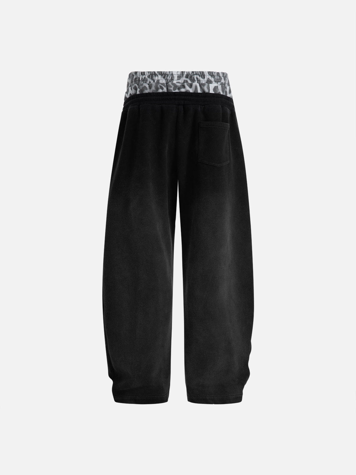 Leopard Double Waist Baggy Sweatpants