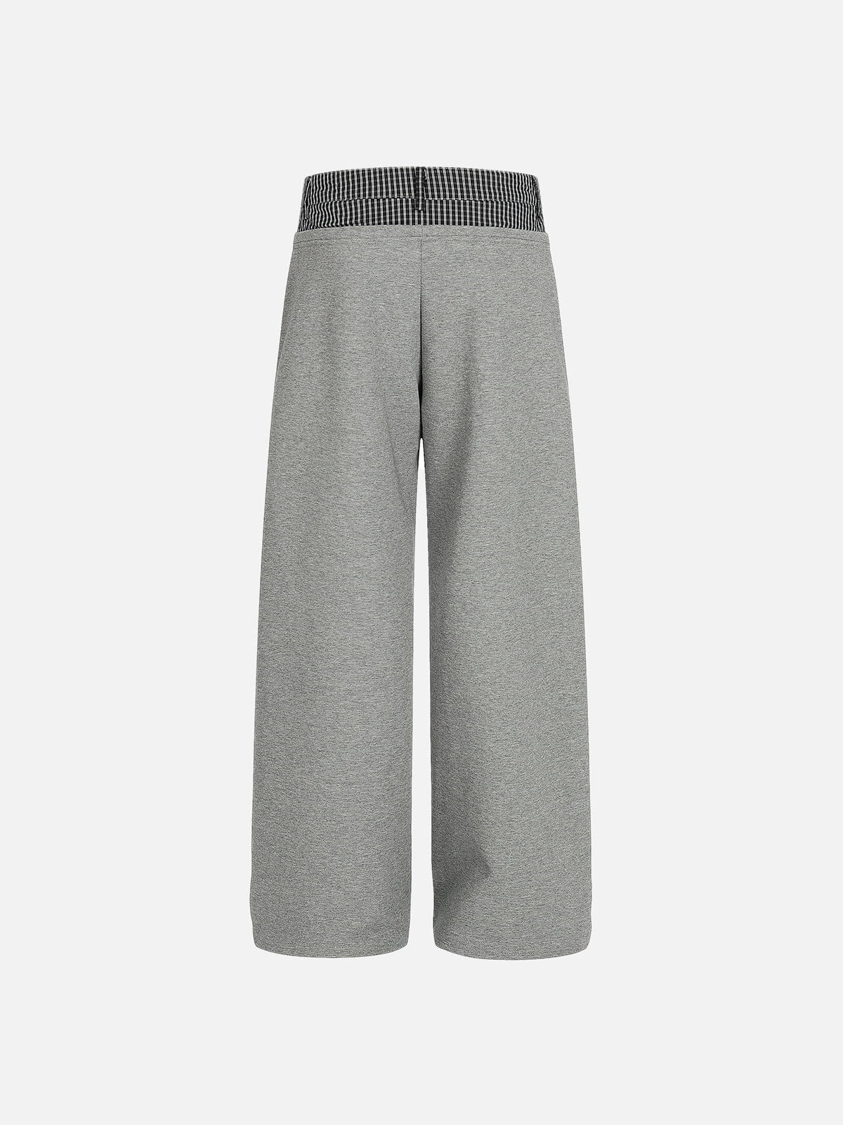 Aelfric Eden Plaid Waist Layered Baggy Sweatpants
