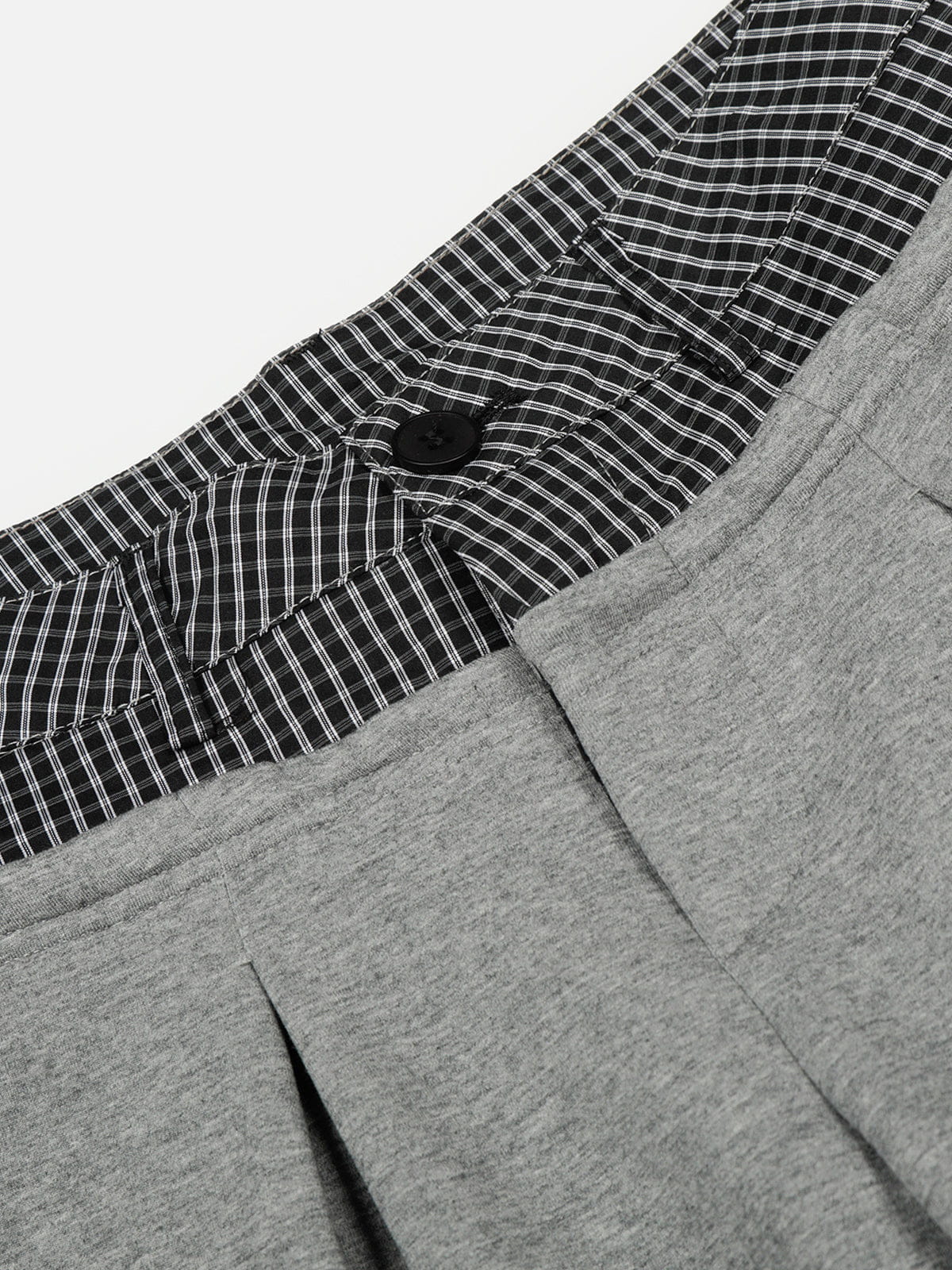 Aelfric Eden Plaid Waist Layered Baggy Sweatpants