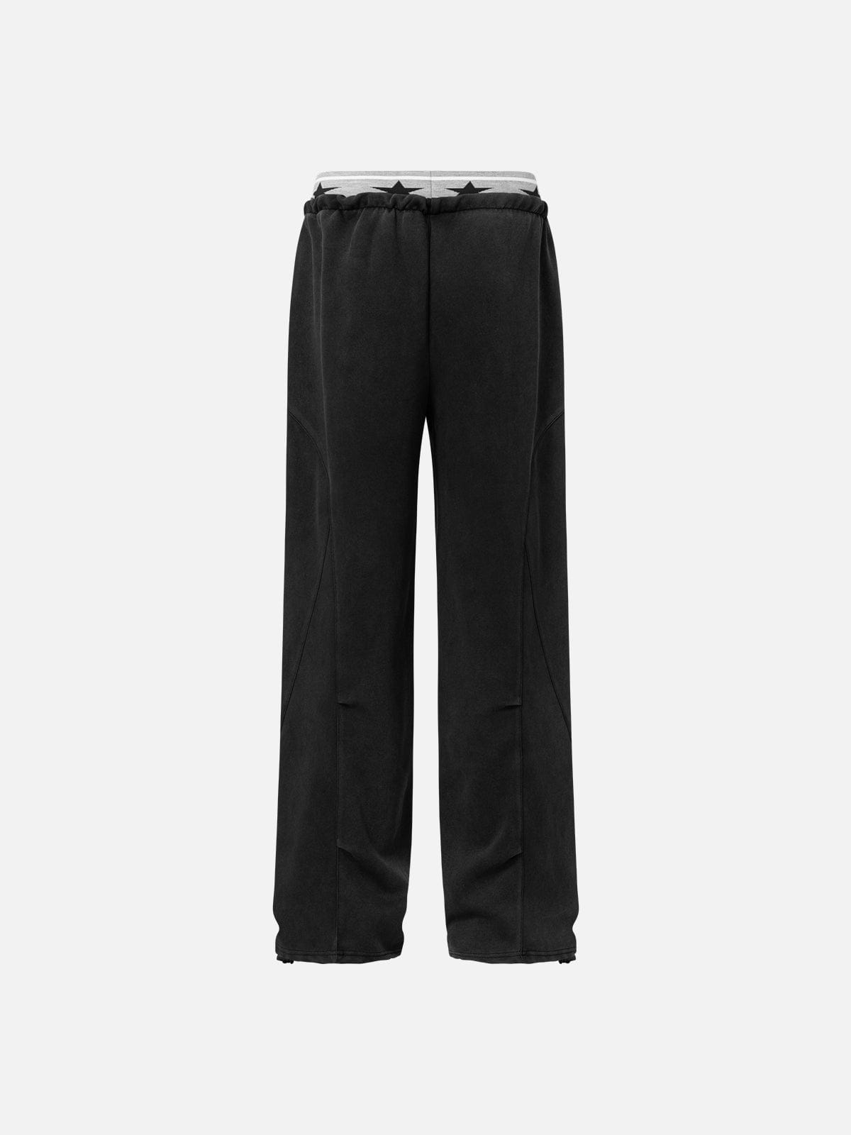 Star Double Waist Baggy Sweatpants