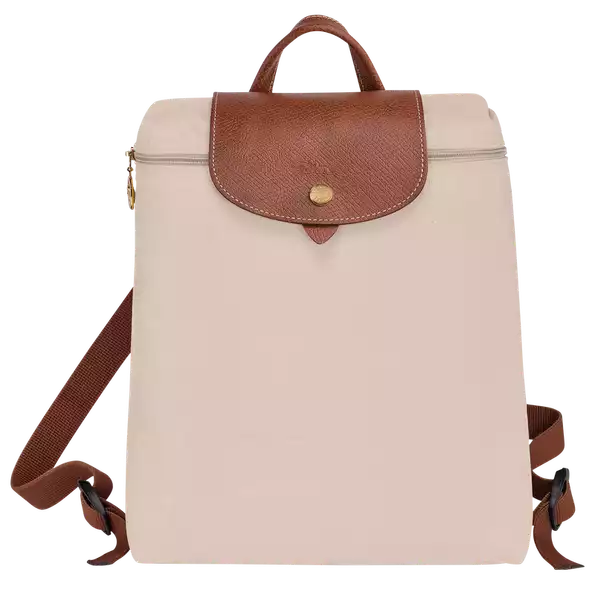Longchamp Foldable Recycled Nylon Le Pliage Backpack with Gold Hardware