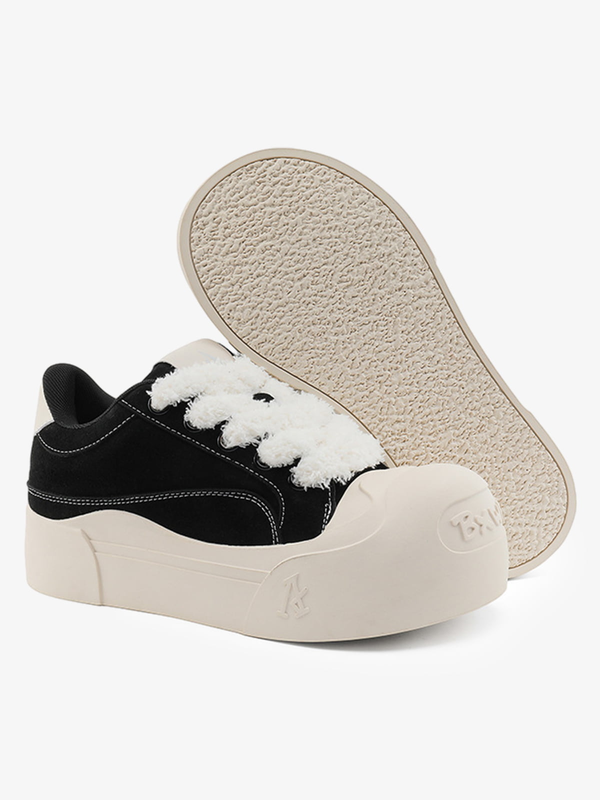Round-Toe Chunky Height Boost Sneakers