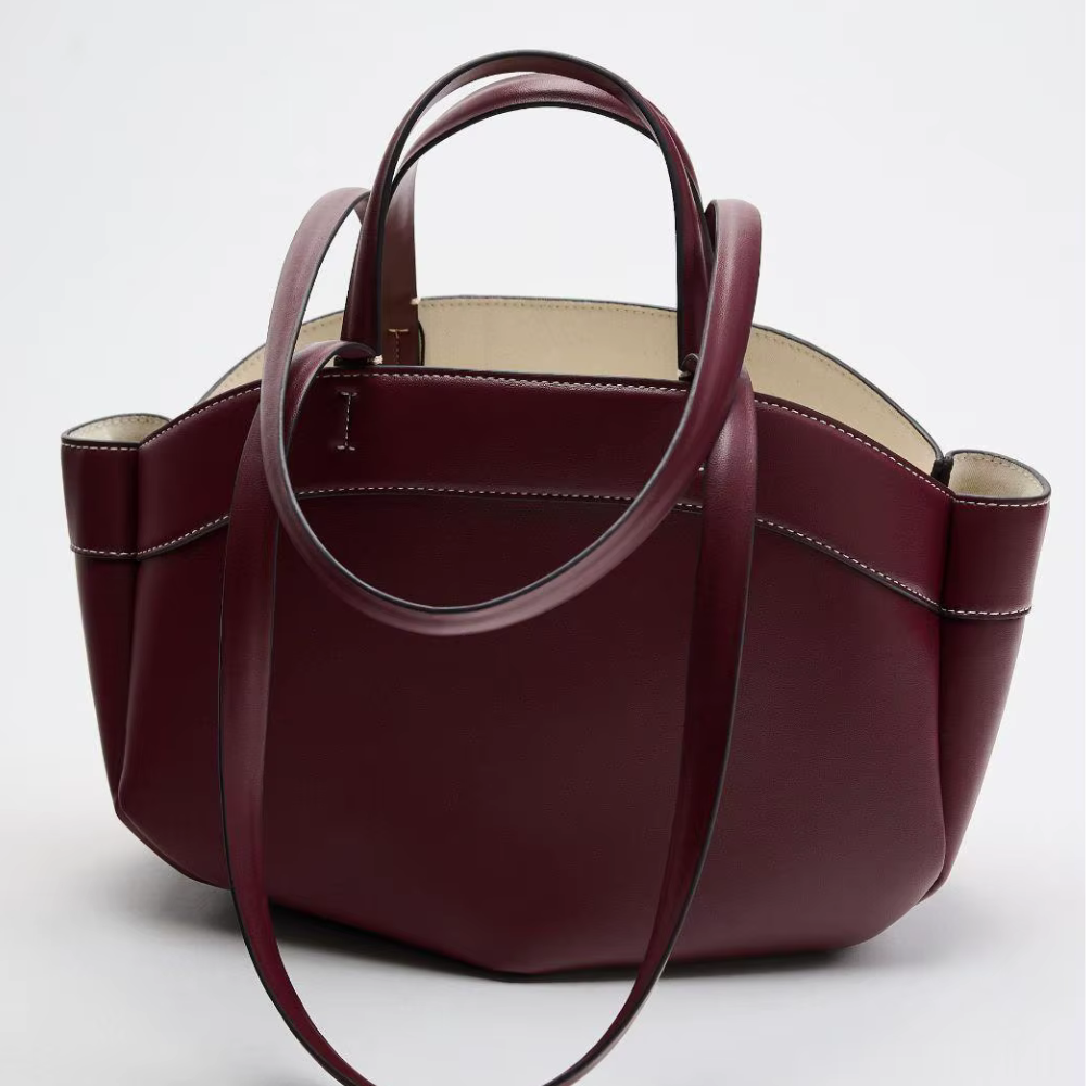 Sorella Vegan Leather Tote with Removable Zippered Inner Organizer