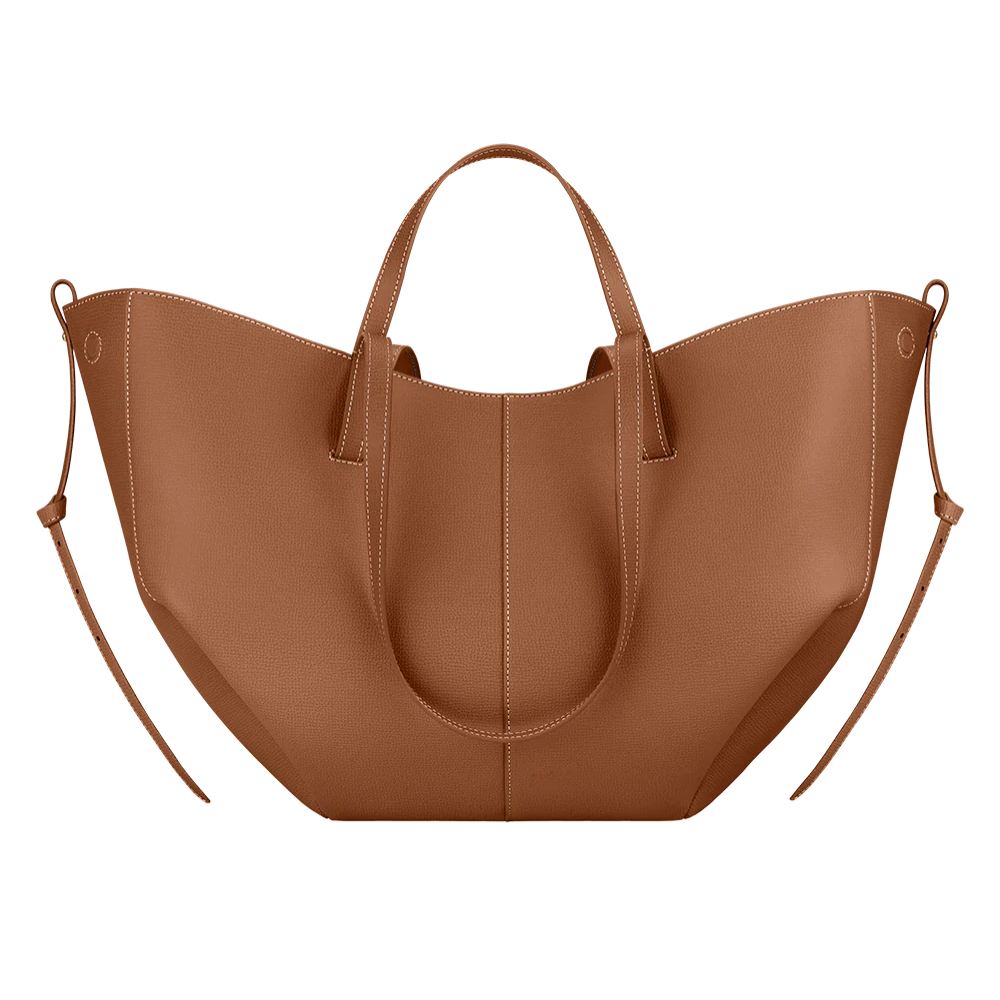 Valentina Leather Tote Bag — Organized Removable Pocket Magnetic Closure
