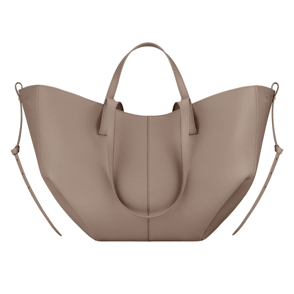 Valentina Leather Tote Bag — Organized Removable Pocket Magnetic Closure