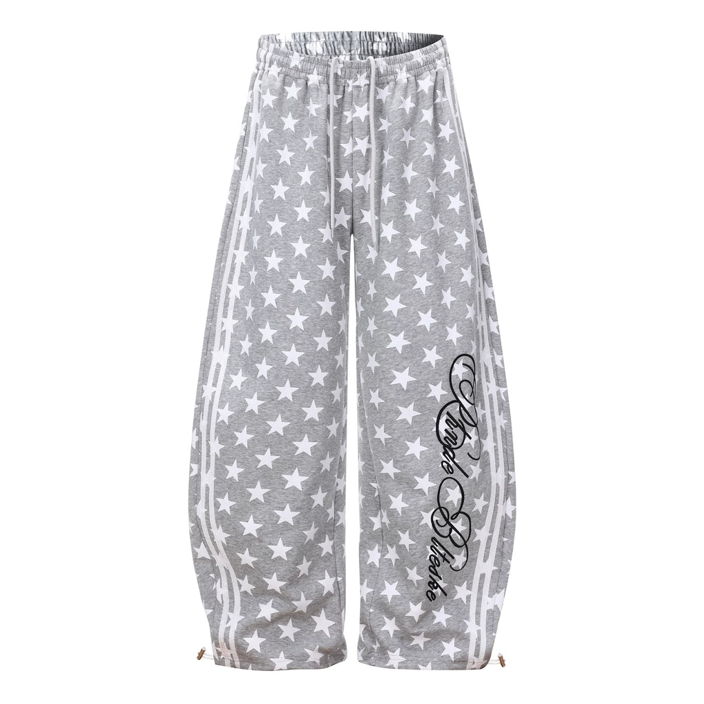 Labellarossa Star-Embroidered Baggy Pants