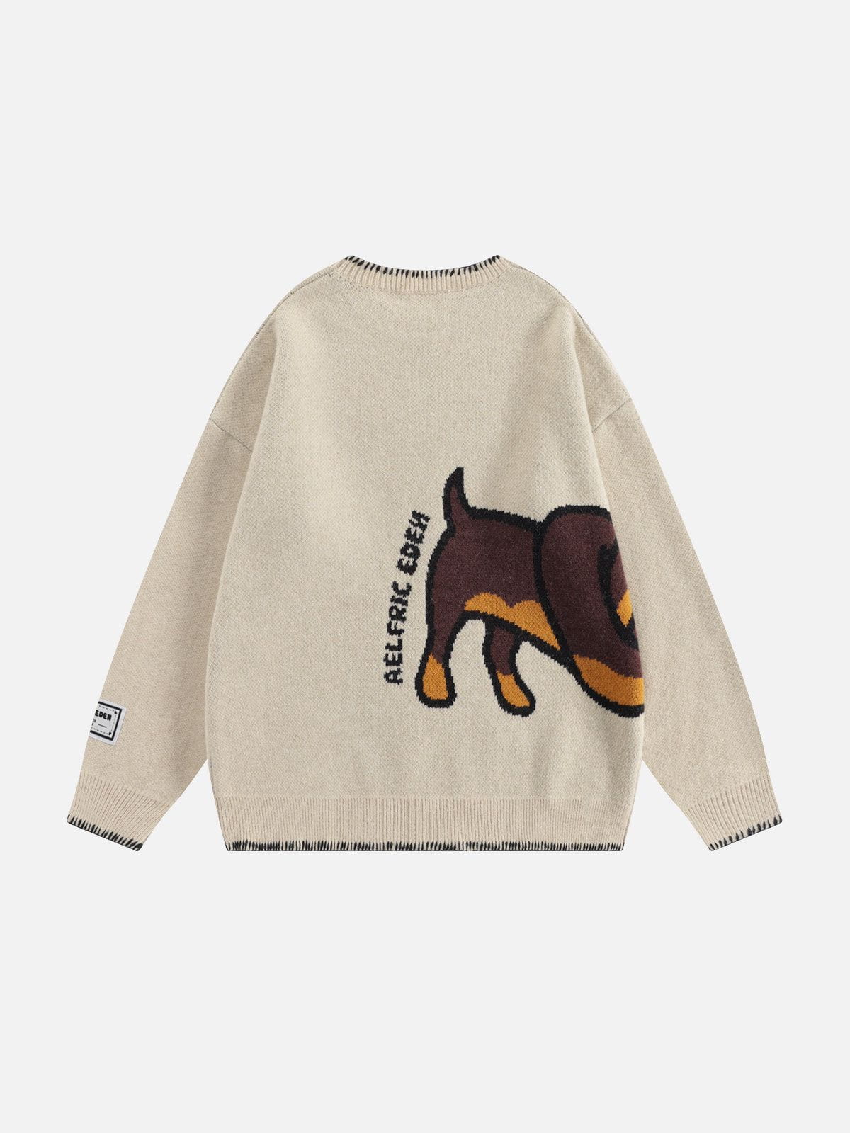 Hand Drawn Dachshund Jacquard Sweater