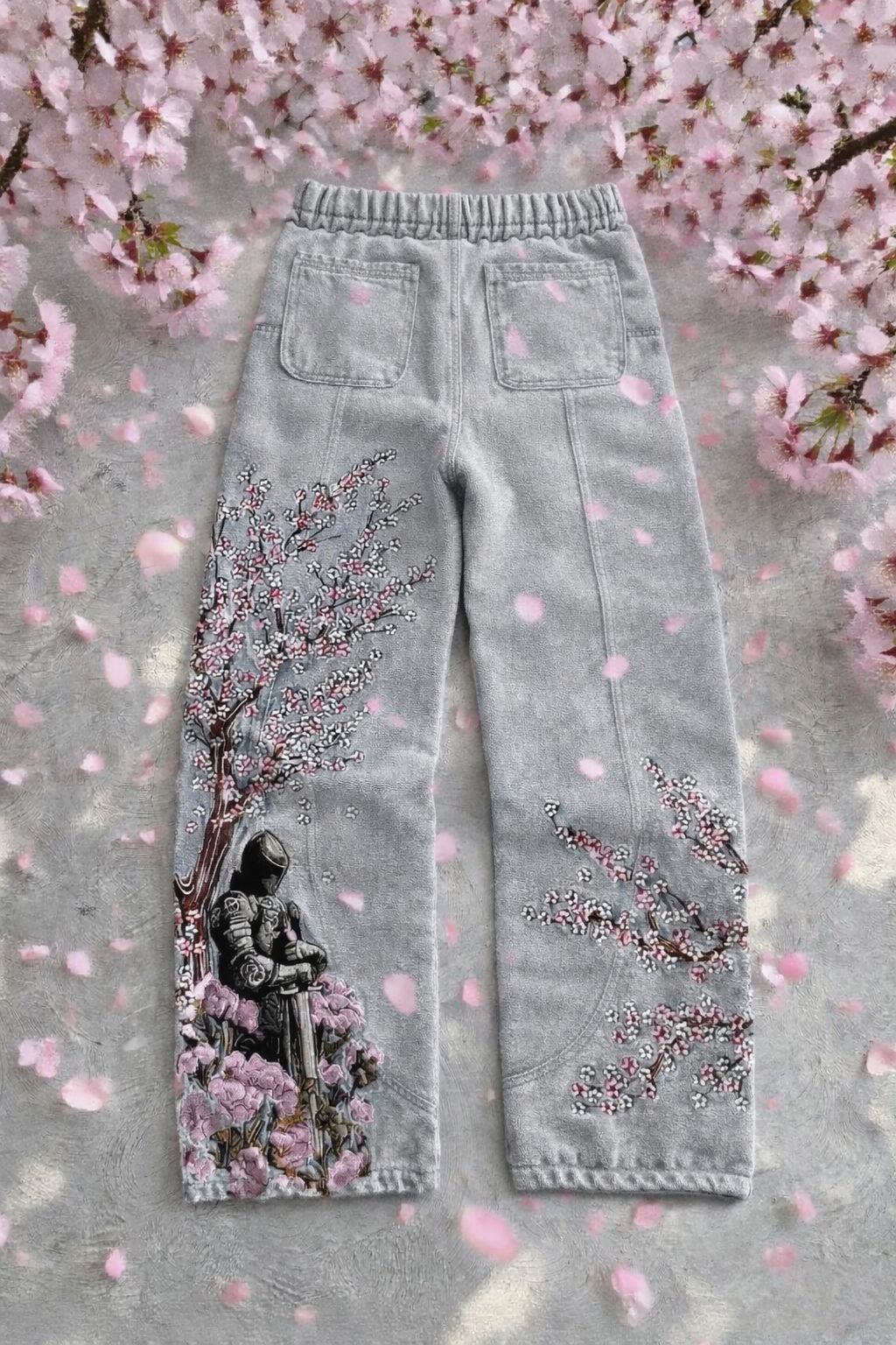 Midnight Sakura Baggy Sweatpants