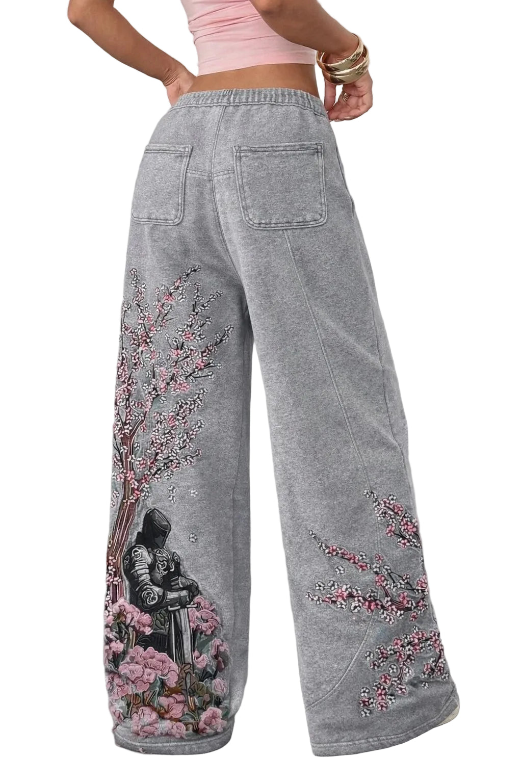 Midnight Sakura Baggy Sweatpants