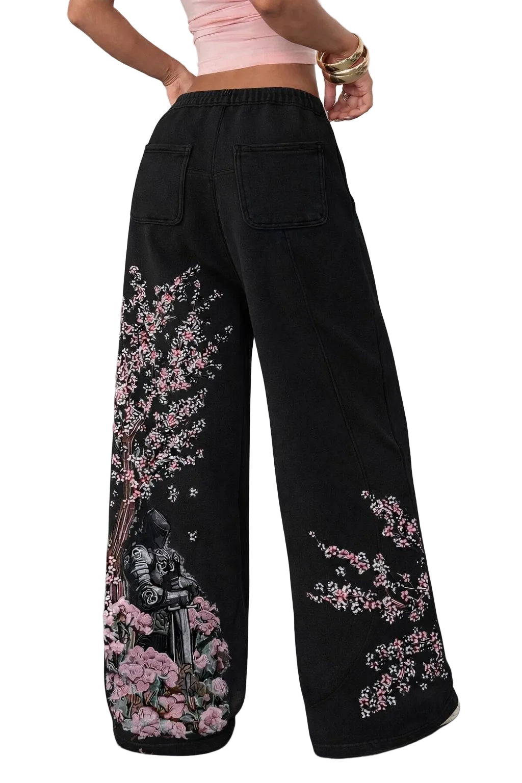 Midnight Sakura Baggy Sweatpants