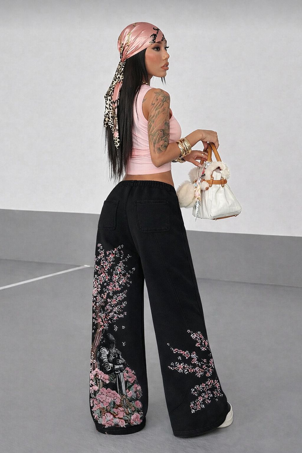 Midnight Sakura Baggy Sweatpants