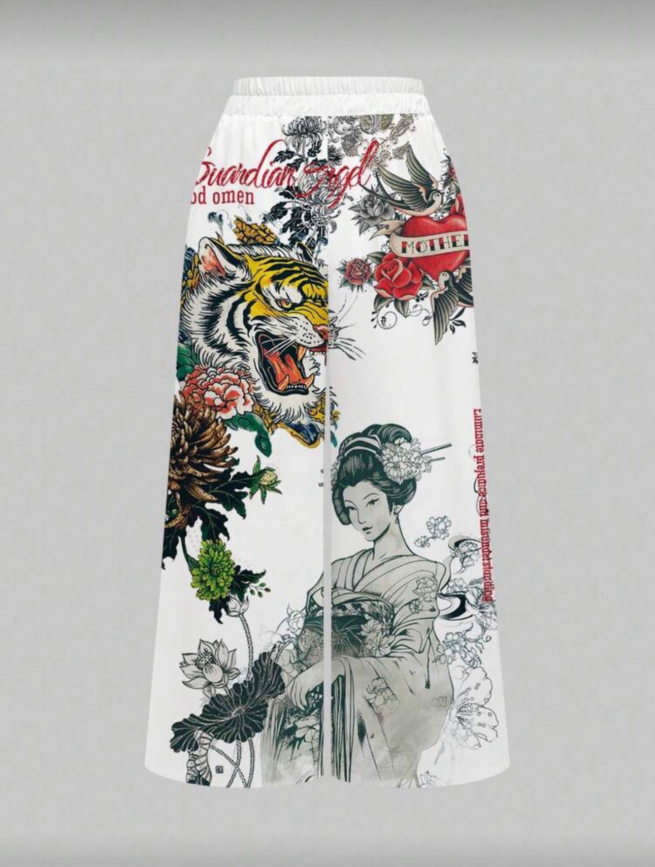 Orient Ivory Script Baggy Sweatpants - LABELLAROSSA