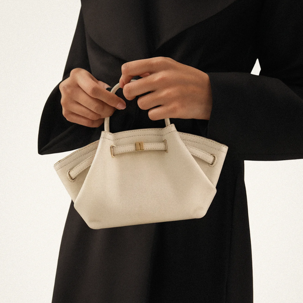 Luna Mini Faux Suede Tote Bag Compact Roomy Everyday Shoulder