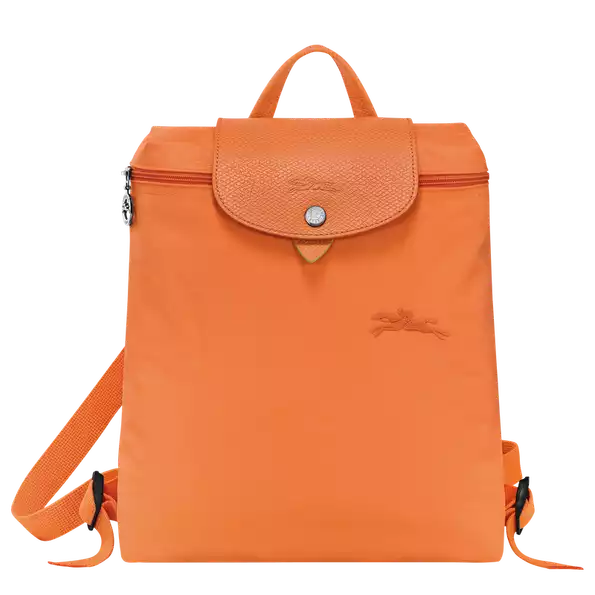 Longchamp Foldable Recycled Nylon Le Pliage Backpack with Gold Hardware