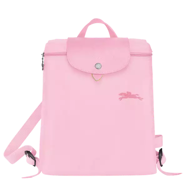 Longchamp Foldable Recycled Nylon Le Pliage Backpack with Gold Hardware