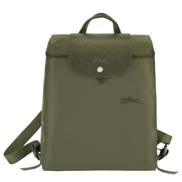 Longchamp Foldable Recycled Nylon Le Pliage Backpack with Gold Hardware