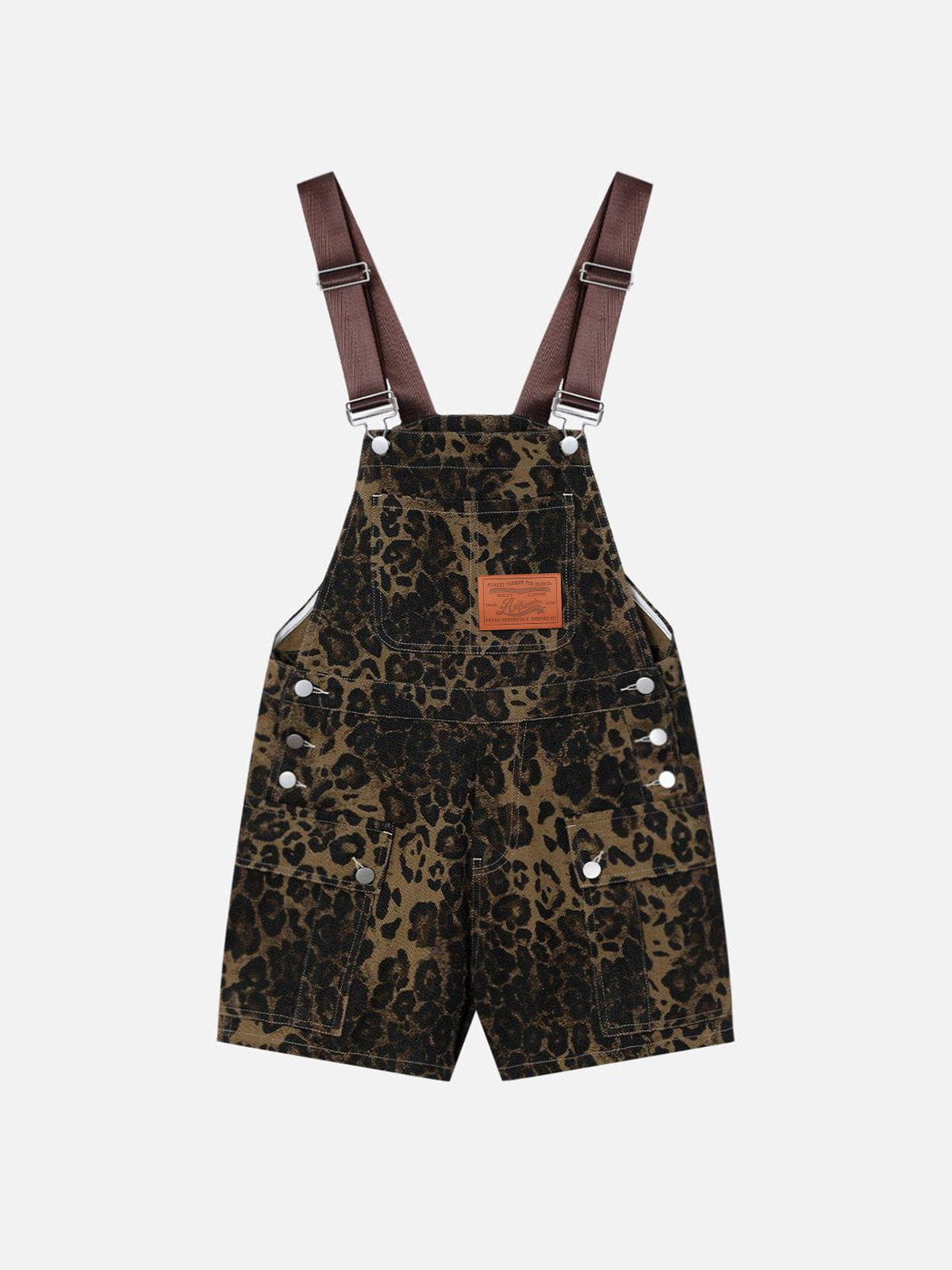 Leopard Overall Shorts
