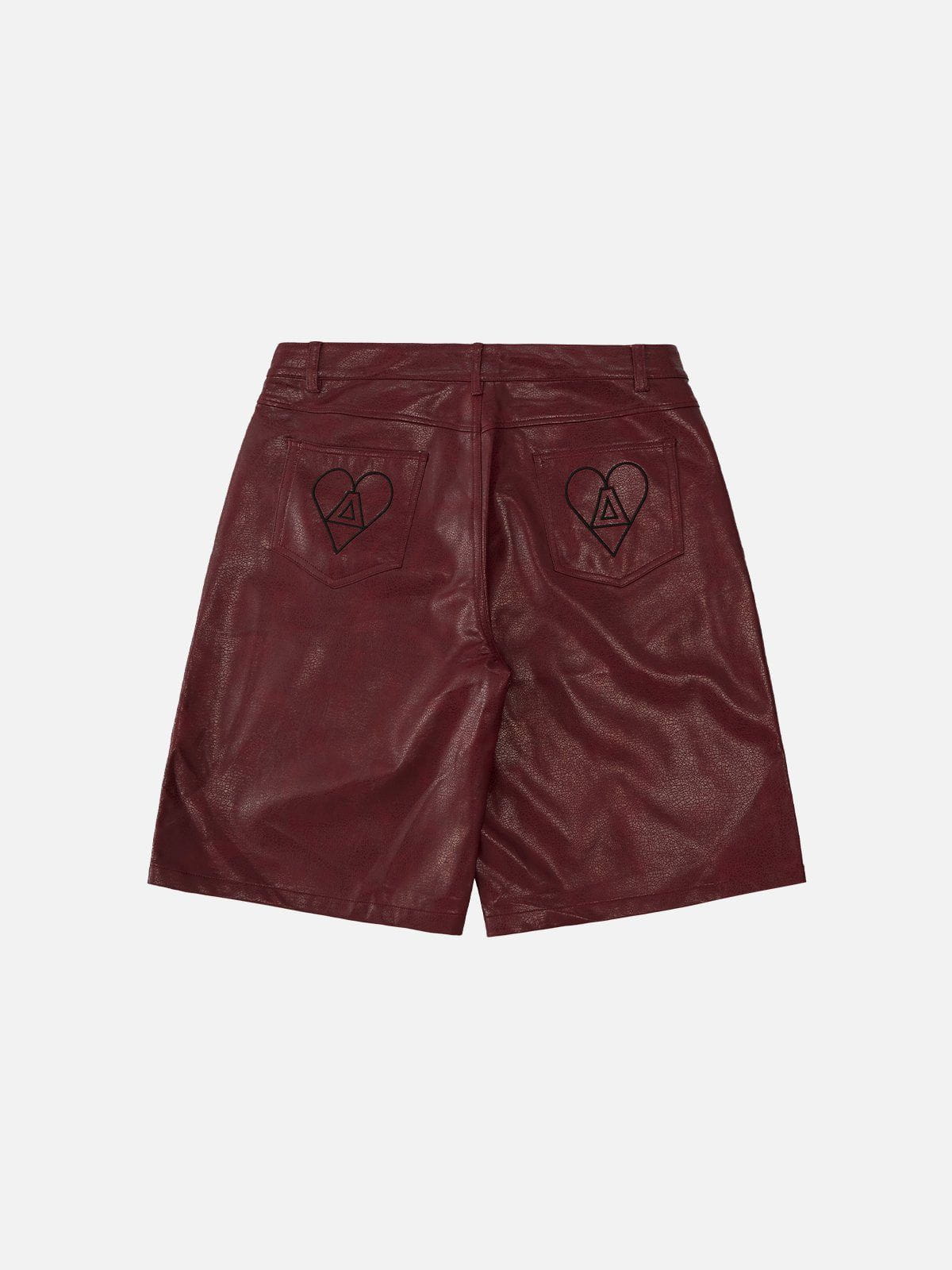 Star Faux Leather Shorts